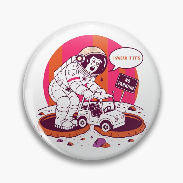 Item preview, Astronaut Parallel Parking Lunar Rover Funny designed and sold by Bright Idea Bazaar.