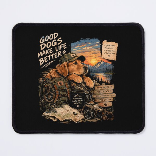 Item preview, Good Dogs Make Life Better - Outdoorsy Golden Retriever Hiking Streetwear designed and sold by GenZFashion000.