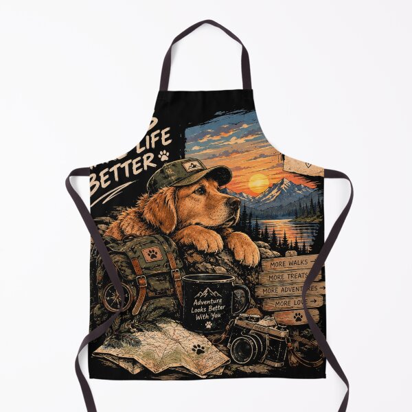 Item preview, Good Dogs Make Life Better - Outdoorsy Golden Retriever Hiking Streetwear designed and sold by GenZFashion000.