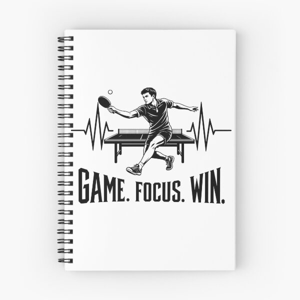 Item preview, Game Focus Win Table Tennis  | Mens Ping Pong Heartbeat Design | Table Tennis Player designed and sold by StyxIND.