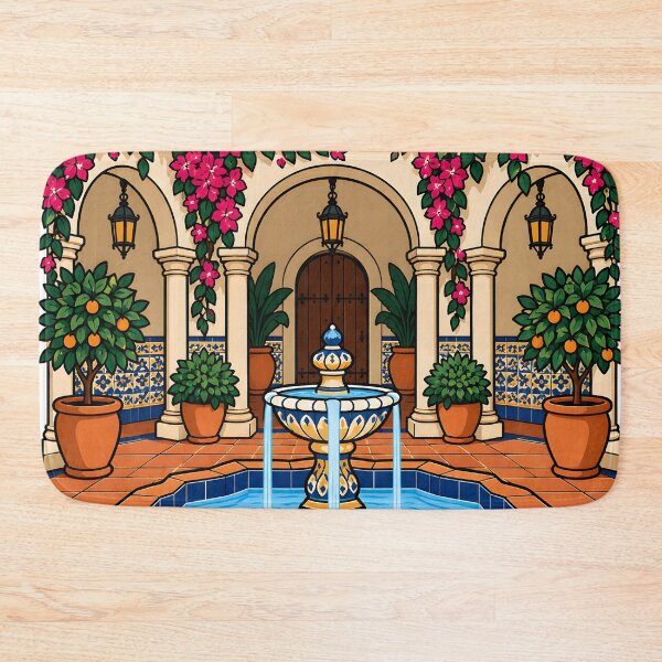 Item preview, Courtyard of Tiles designed and sold by DrawingAndText.