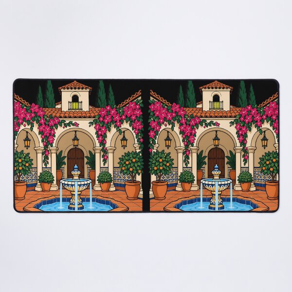 Item preview, Courtyard of Tiles designed and sold by DrawingAndText.