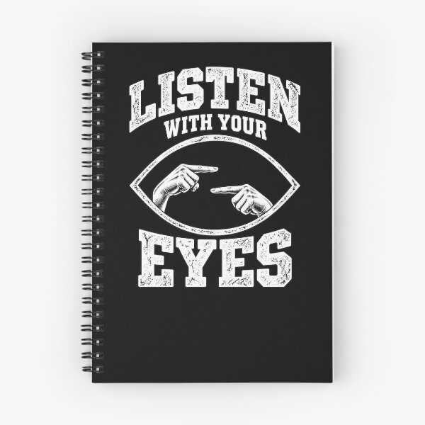 Item preview, ASL Listen With Your Eyes Deaf Awareness designed and sold by TY-Cat-Tees.