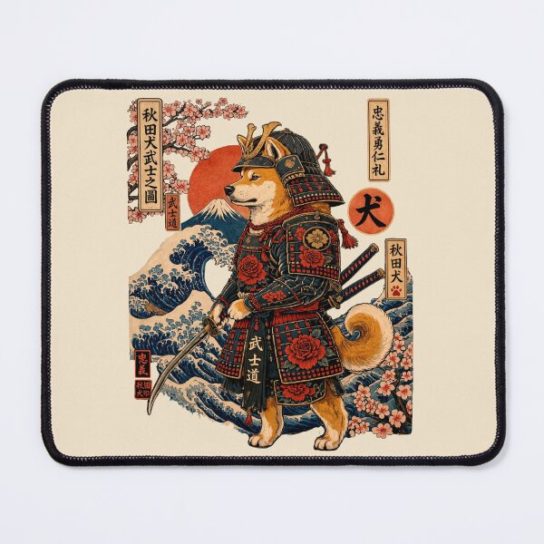 Item preview, Samurai Dog - Japanese Warrior designed and sold by TheSamuraiCat.