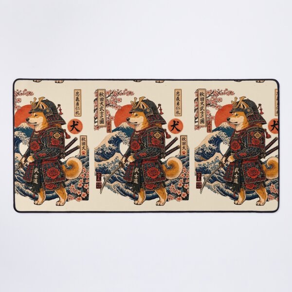 Item preview, Samurai Dog - Japanese Warrior designed and sold by TheSamuraiCat.