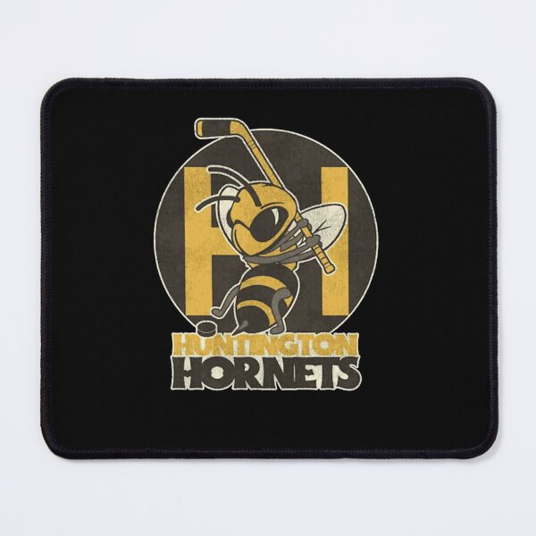 Item preview, Vintage Mascot Angry Hornet Hockey Player Crest designed and sold by BurrellFournier.