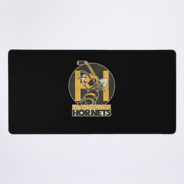 Item preview, Vintage Mascot Angry Hornet Hockey Player Crest designed and sold by BurrellFournier.