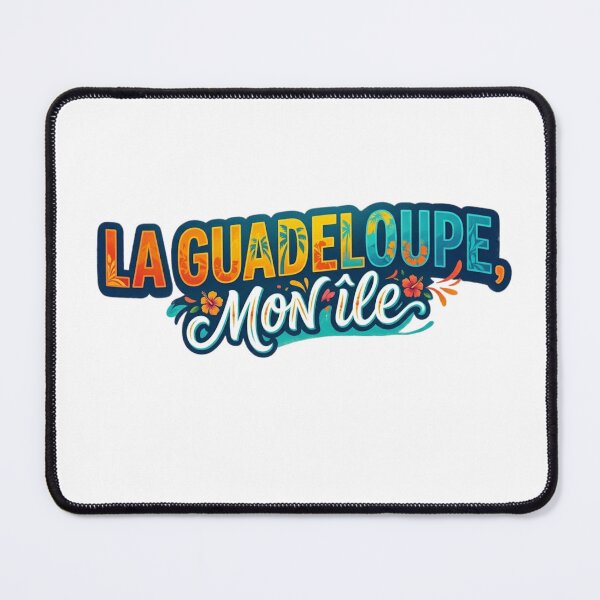 Item preview, Guadeloupe My Island - Tropical Typography & Hibiscus Flowers designed and sold by heritage-supply.