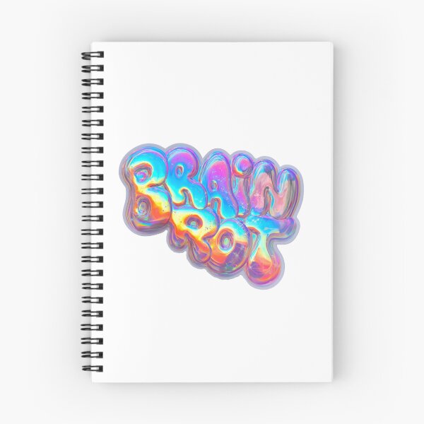 Item preview, Brain Rot Iridescent Bubble Text Internet Meme designed and sold by NicolasGlowArt.