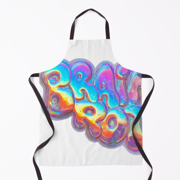 Item preview, Brain Rot Iridescent Bubble Text Internet Meme designed and sold by NicolasGlowArt.