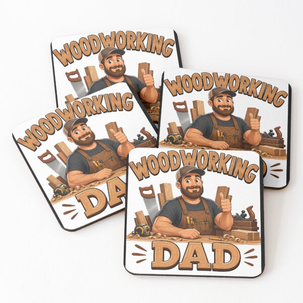 Item preview, Woodworking Dad Cartoon Carpenter Workshop Design designed and sold by FreedomHauler.