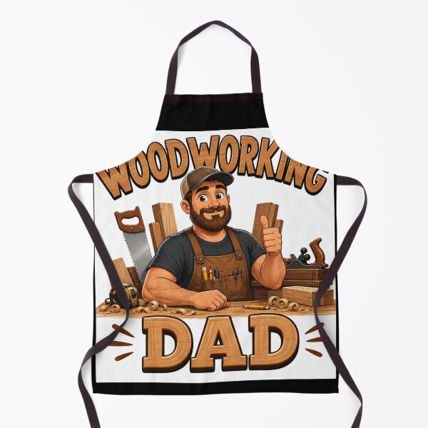 Item preview, Woodworking Dad Cartoon Carpenter Workshop Design designed and sold by FreedomHauler.