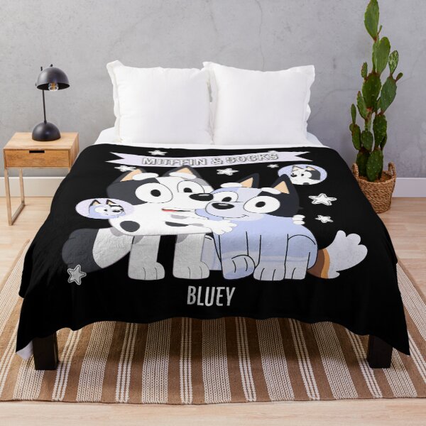 Item preview, Bluey Muffin & Socks Hugging Cartoon Dogs designed and sold by visionnen.