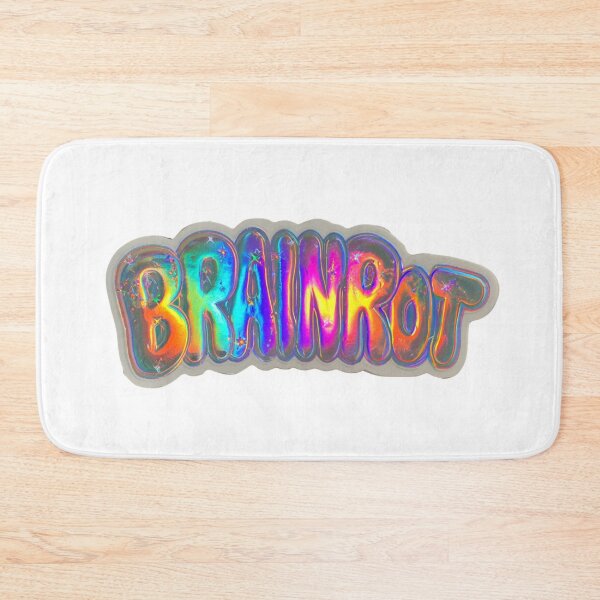 Item preview, Brainrot Iridescent Text Internet Culture Meme designed and sold by NicolasGlowArt.