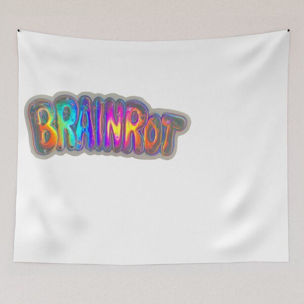 Item preview, Brainrot Iridescent Text Internet Culture Meme designed and sold by NicolasGlowArt.