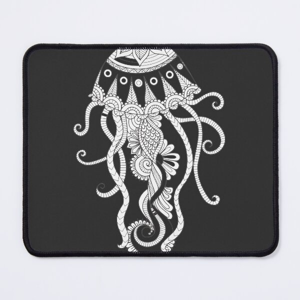 Item preview, Cute Unique Zentangle Style Jellyfish Art Featuring Pet Sea Animal Design designed and sold by SHVKERstyle.