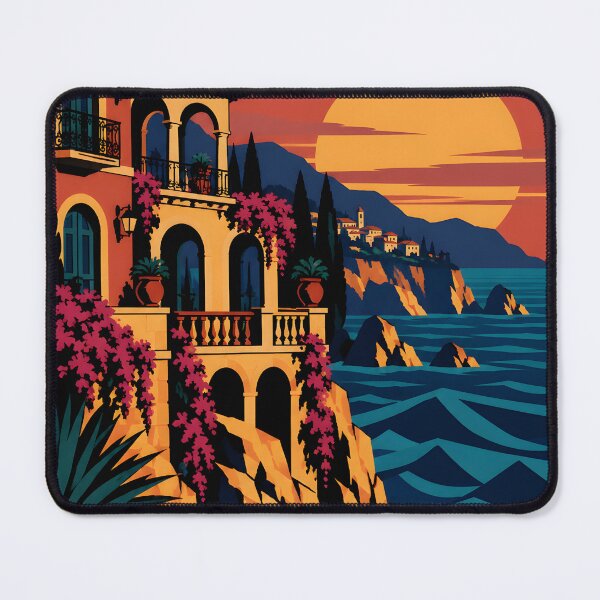 Item preview, Coastal Villa Silhouette designed and sold by DrawingAndText.