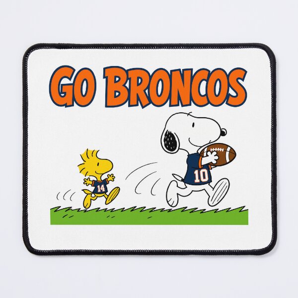 Item preview, Snoopy & Woodstock Denver Broncos Football Retro F419 designed and sold by GLUVY-THEME.
