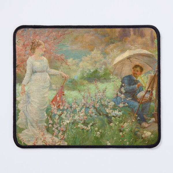 Item preview, The Painter and His Model by Marie Bracquemond (1880) designed and sold by Vernissage-dart.
