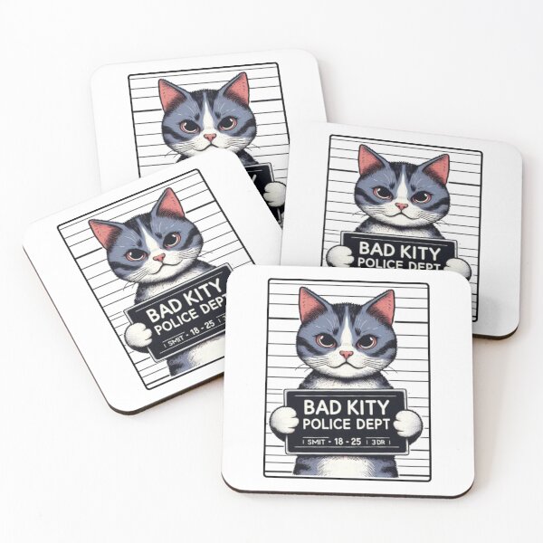Item preview, Cute Bad Kitten Police Mugshot Cartoon designed and sold by AzlanWalk.