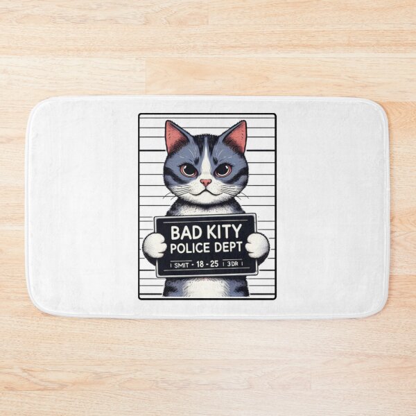 Item preview, Cute Bad Kitten Police Mugshot Cartoon designed and sold by AzlanWalk.