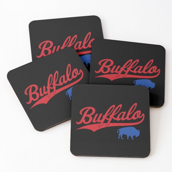 Item preview, Buffalo Script Red Swoop Blue Buffalo Mascot Art designed and sold by sandylel.