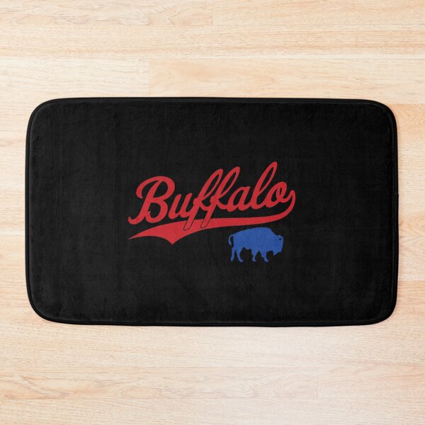 Item preview, Buffalo Script Red Swoop Blue Buffalo Mascot Art designed and sold by sandylel.