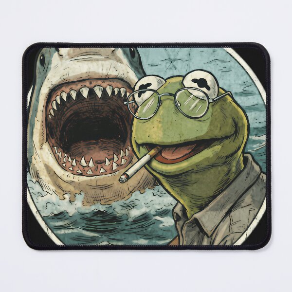 Item preview, Kermit The Frog Smoking Meme designed and sold by BellaGraphicCo.