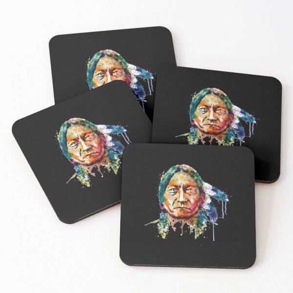 Item preview, Colorful Indigenous Chief Watercolor Portrait designed and sold by AzlanWalk.