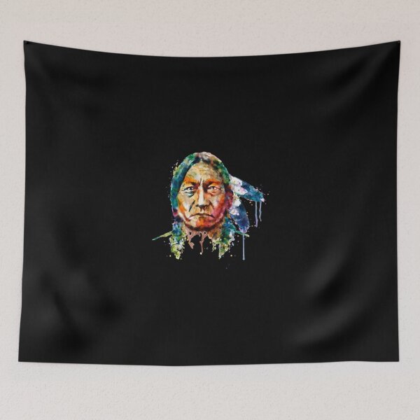 Item preview, Colorful Indigenous Chief Watercolor Portrait designed and sold by AzlanWalk.