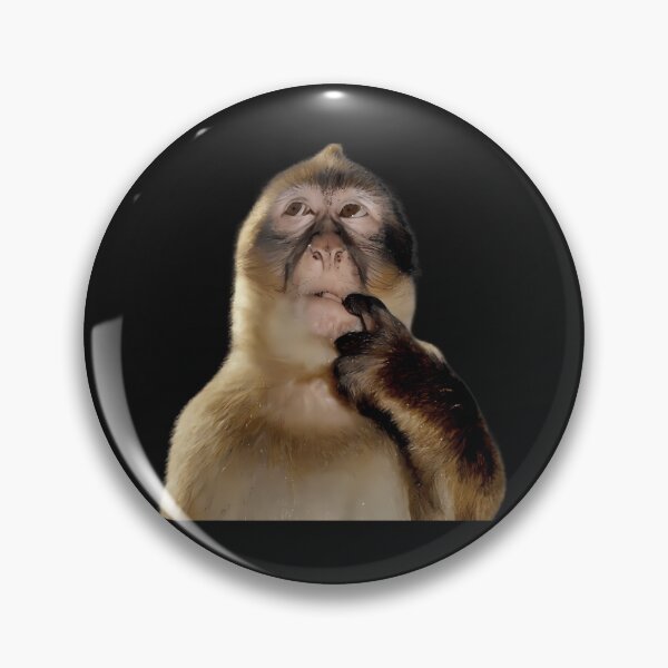 Item preview, Funny Monkey Thinking Meme designed and sold by BellaGraphicCo.
