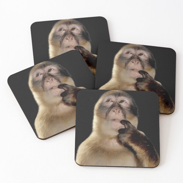 Item preview, Funny Monkey Thinking Meme designed and sold by BellaGraphicCo.