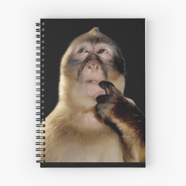 Item preview, Funny Monkey Thinking Meme designed and sold by BellaGraphicCo.