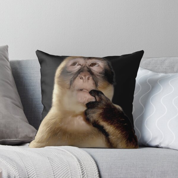 Item preview, Funny Monkey Thinking Meme designed and sold by BellaGraphicCo.