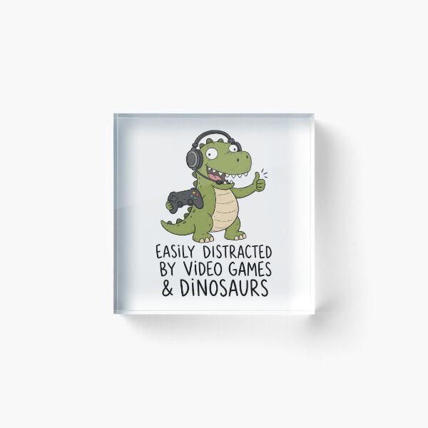 Item preview, Easily Distracted by Dinosaurs and Video Games designed and sold by ShirtWreck.