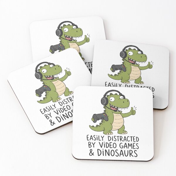 Item preview, Easily Distracted by Dinosaurs and Video Games designed and sold by ShirtWreck.