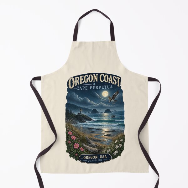Item preview, Oregon Coast — Cape Perpetua, Oregon, USA [Night & Atmospheric Illustration] designed and sold by elektronen.
