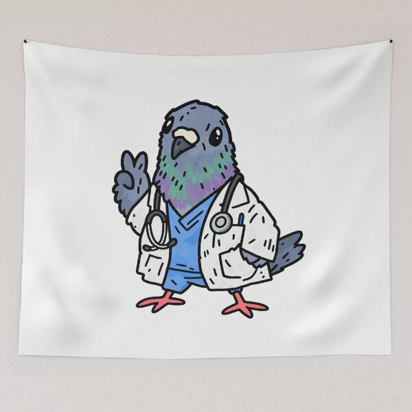 Item preview, Funny Pigeon Doctor Cute Medic Bird designed and sold by MonkiFlipp.