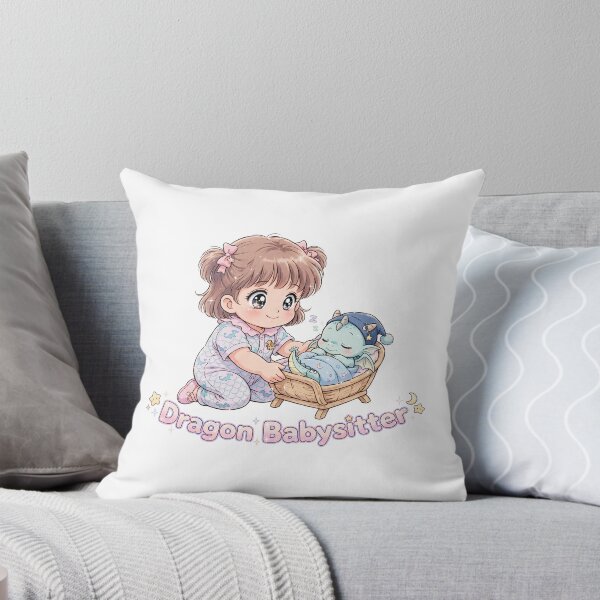 Item preview, Dragon Babysitter | Cute Retro 90s Anime Baby with Baby Dragon designed and sold by Tak-Treasures.