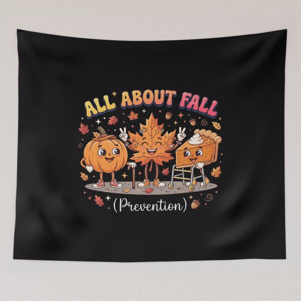 Item preview, All About Fall Prevention Cute Autumn Characters designed and sold by Dmo3HarkoArt.