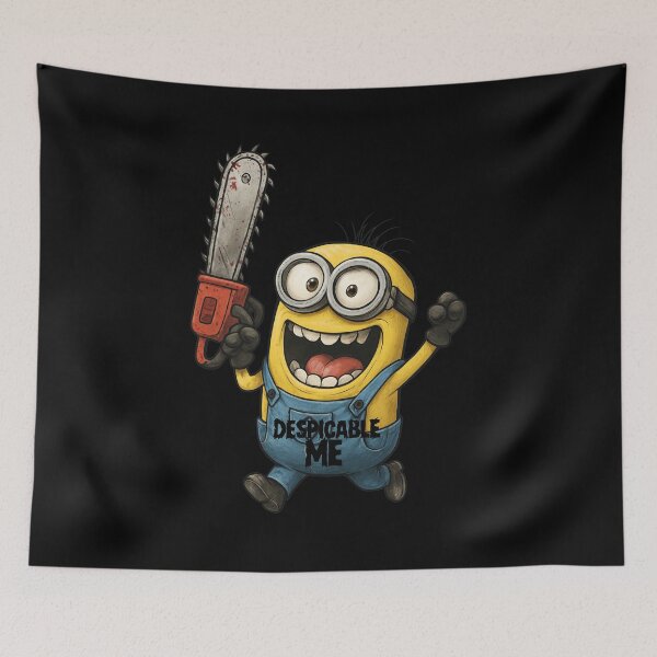 Item preview, Evil Minion Chainsaw Goofy Grin designed and sold by Jacklynmard.