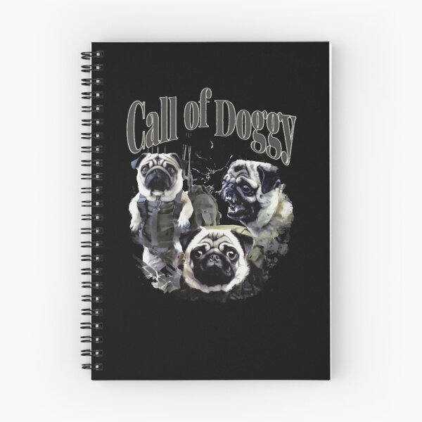 Item preview, Funny Call of Doggy Military Pug Puppies Parody designed and sold by JeoffroiCourtem.