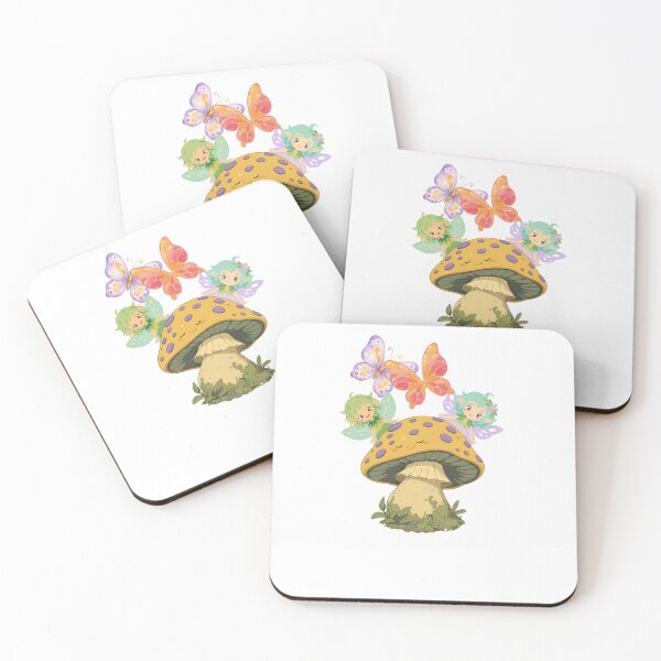 Item preview, Cute Fairy Mushroom Magic Butterflies Cottagecore⁠ designed and sold by VibeDistrictLab.