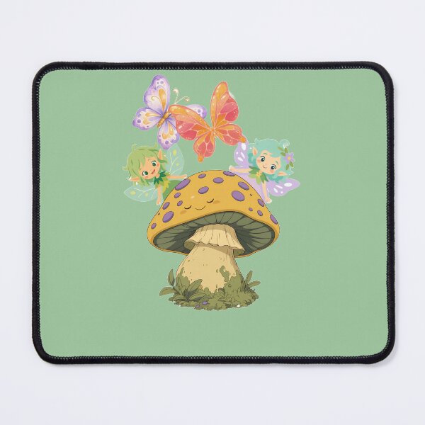 Item preview, Cute Fairy Mushroom Magic Butterflies Cottagecore designed and sold by VibeDistrictLab.