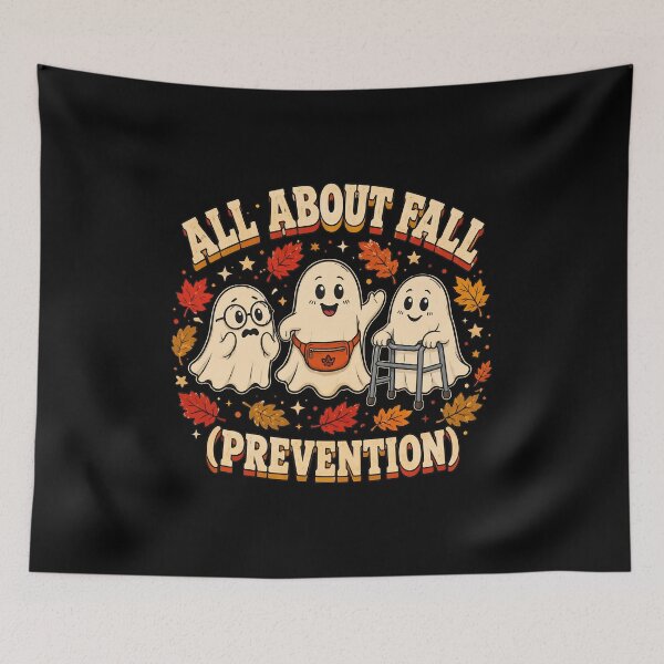 Item preview, All About Fall Prevention Ghost Humor Autumn Design designed and sold by Dmo3HarkoArt.