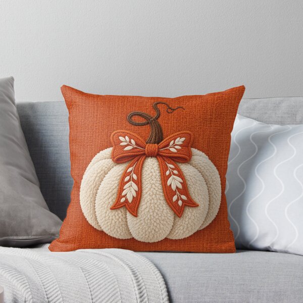 Item preview, Autumn Bow Pumpkin - Cozy Fall Design designed and sold by Ioanna-Studio.