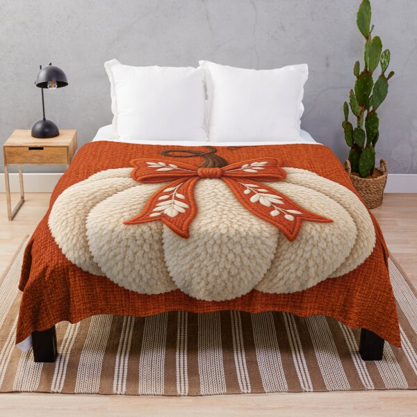 Item preview, Autumn Bow Pumpkin - Cozy Fall Design designed and sold by Ioanna-Studio.