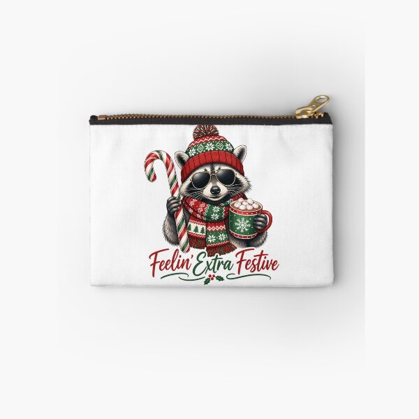 Item preview, Feelin Extra Festive Christmas Raccoon Candy Cane Cocoa Comfort Colors  For Men Women Music designed and sold by OldSchoolCubak.