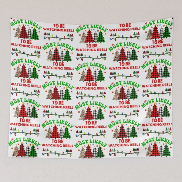 Item preview, Funny Christmas Most Likely To Be Watching Reels designed and sold by Hased-fghrton.
