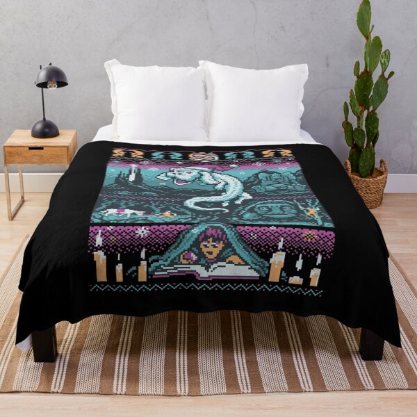 Item preview, Fantasy Holiday Knit Creature Reading Under Blanket Design designed and sold by Jacklynmard.